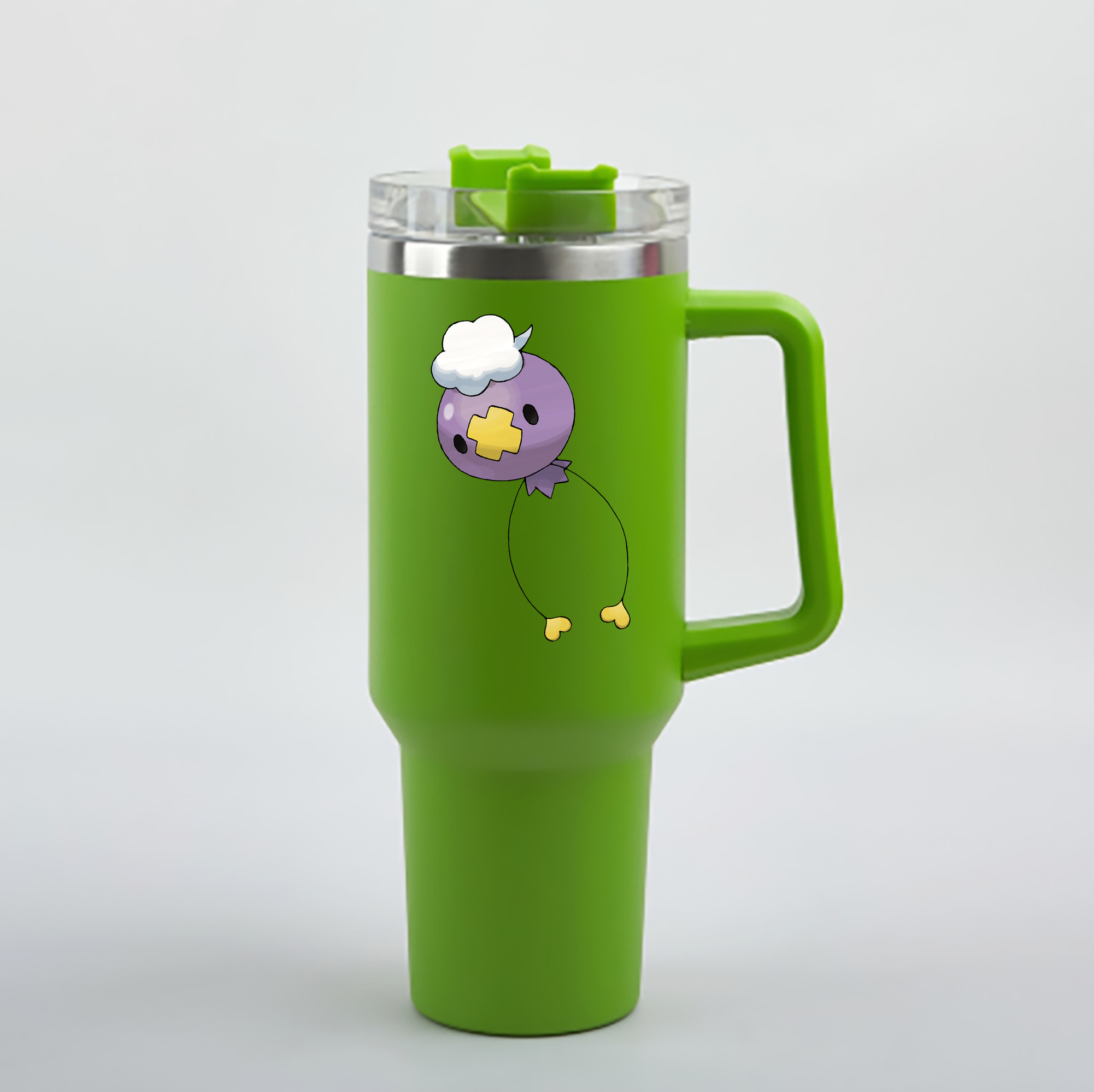 （画像用） ポケットモンスター Pokémon 1200mL車用タンブラー - クリスタルステッカー（プラスチックストロー付き）